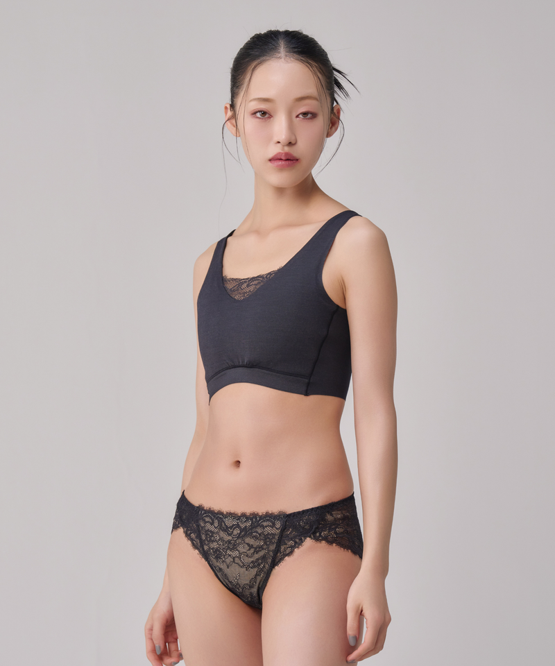 Nstyle】オープンネックハーフトップ - UNDY wardrobe